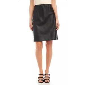 Karen Kane Vegan Leather Skirt Chic Minimalist Style Size XS